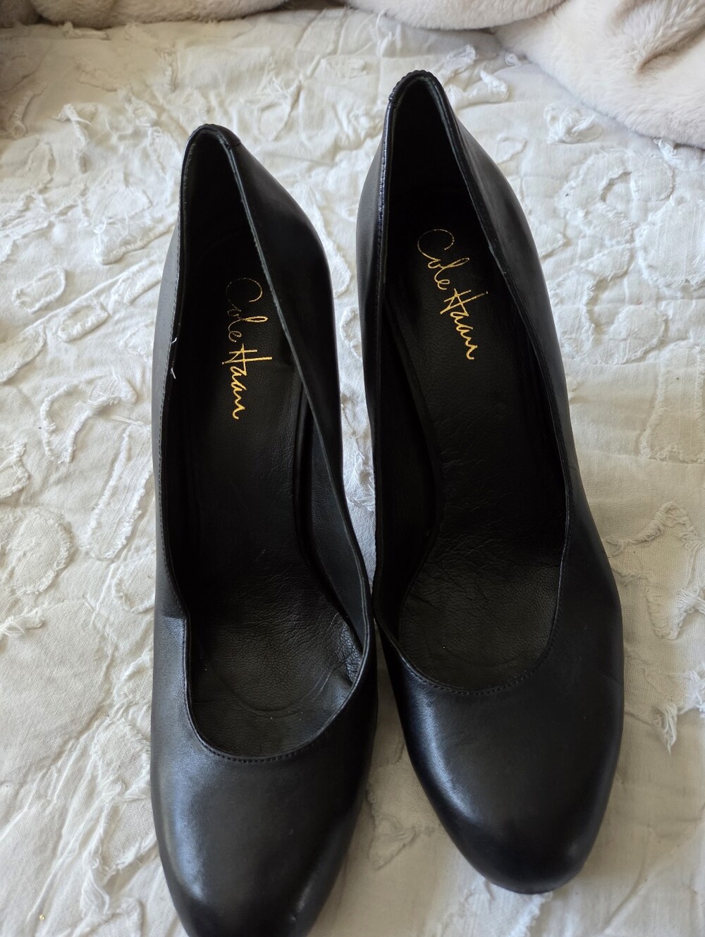 Cole Hahn Nike Air Classic Black Women's Leather Pumps - Sleek High Heels - Picture 5 of 5
